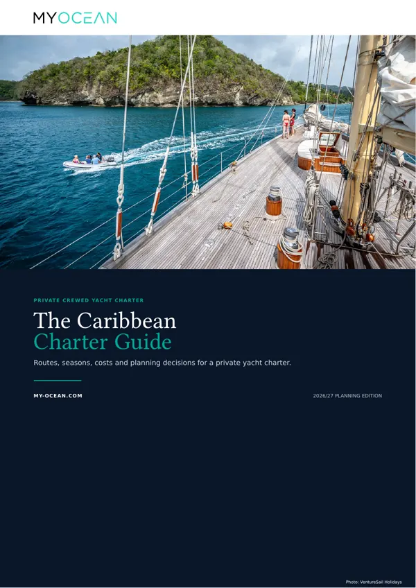 Cover of the MY OCEAN Caribbean Charter Guide